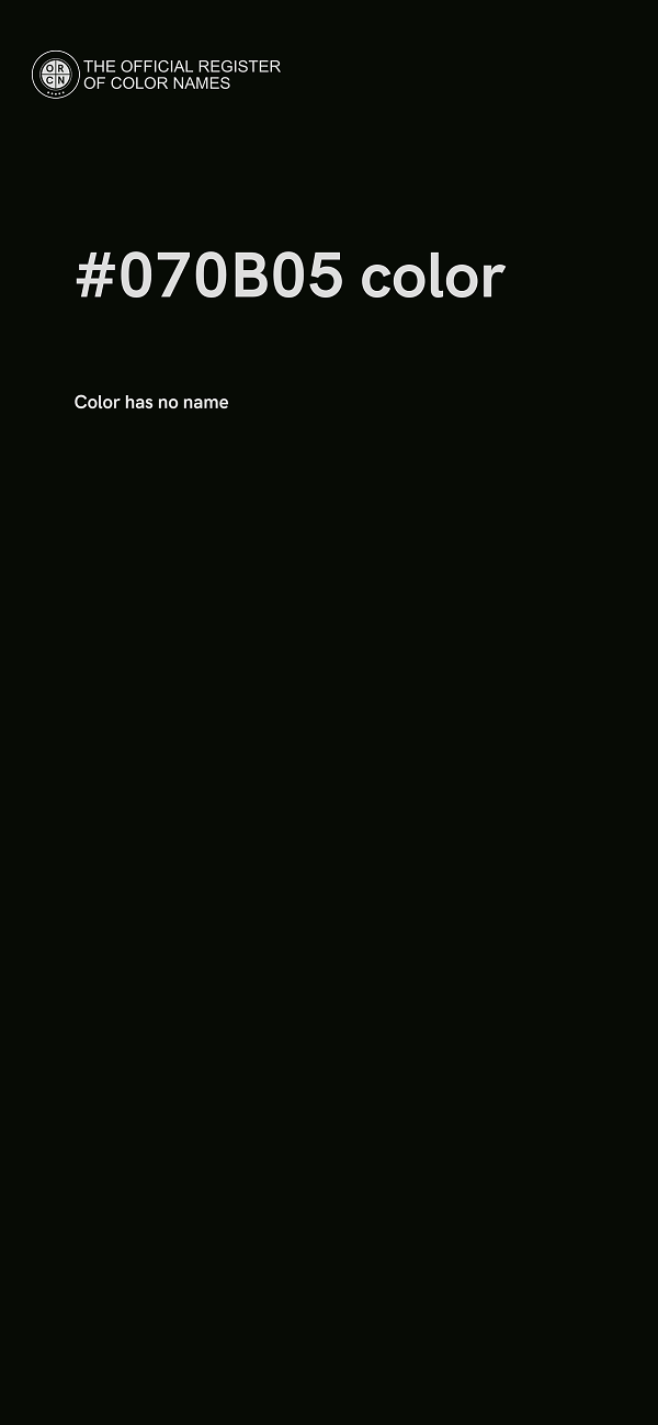 #070B05 color image