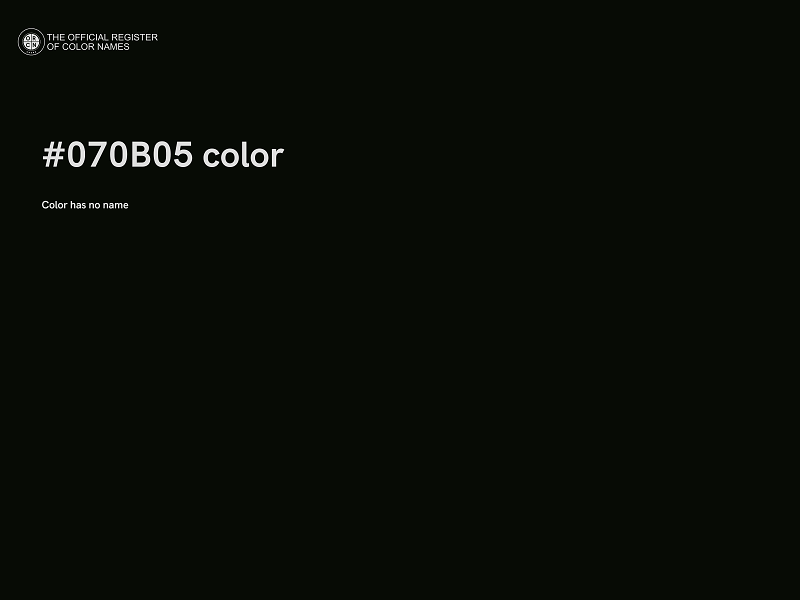#070B05 color image