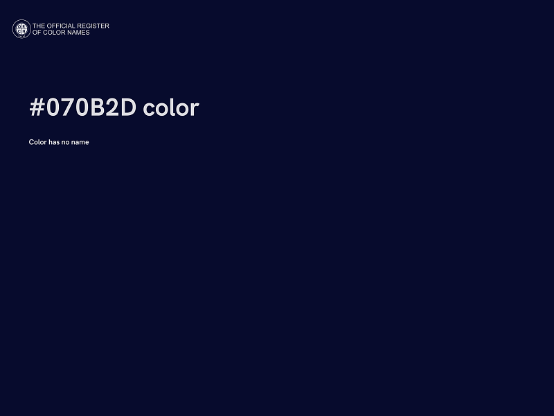 #070B2D color image