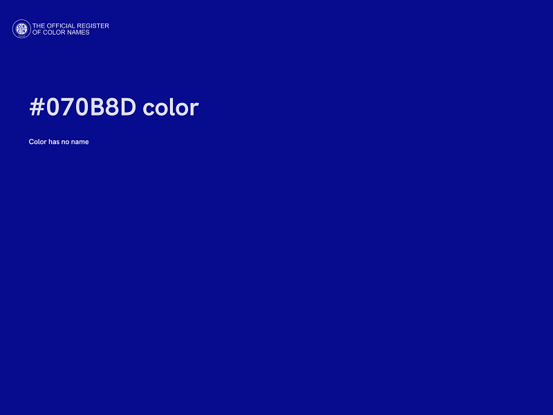 #070B8D color image