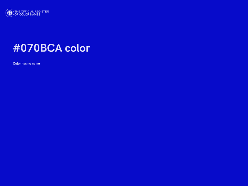 #070BCA color image