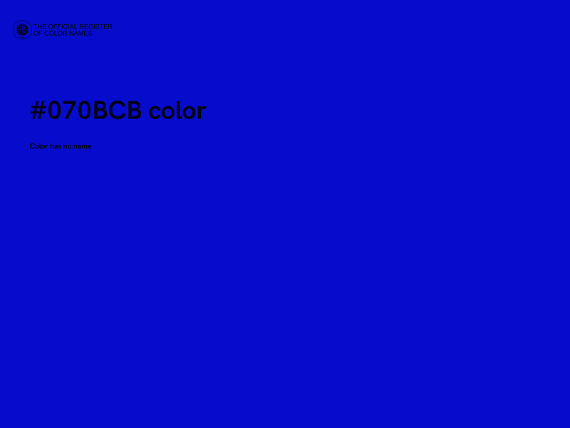 #070BCB color image