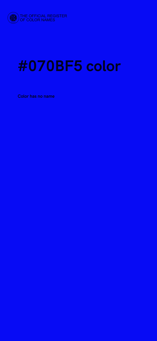 #070BF5 color image