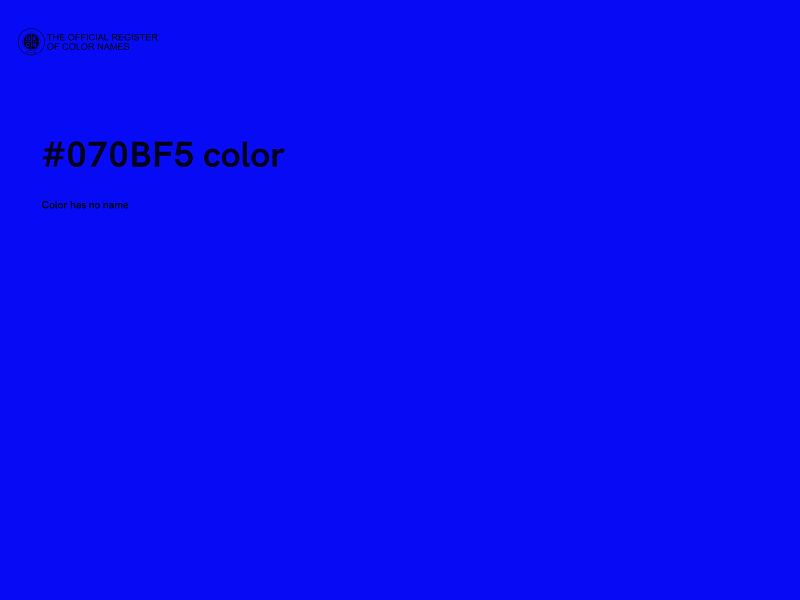 #070BF5 color image