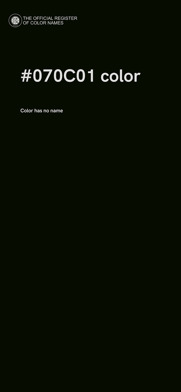 #070C01 color image