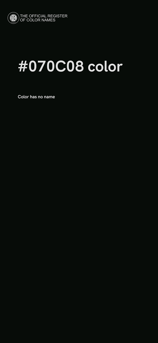 #070C08 color image