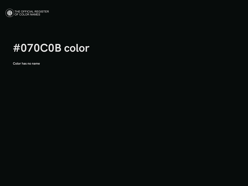 #070C0B color image