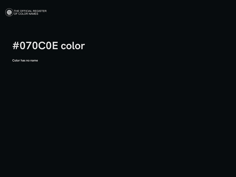 #070C0E color image