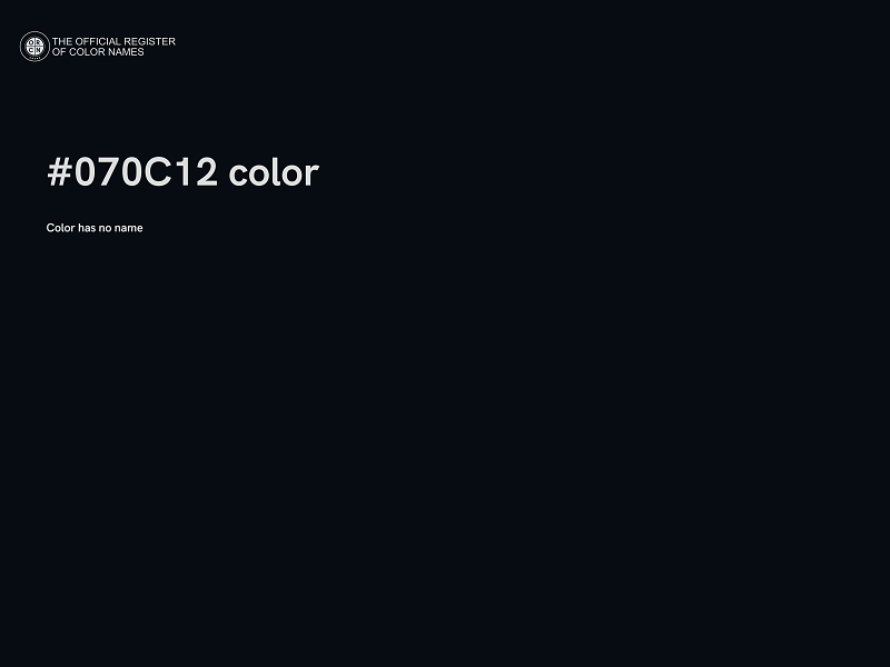 #070C12 color image