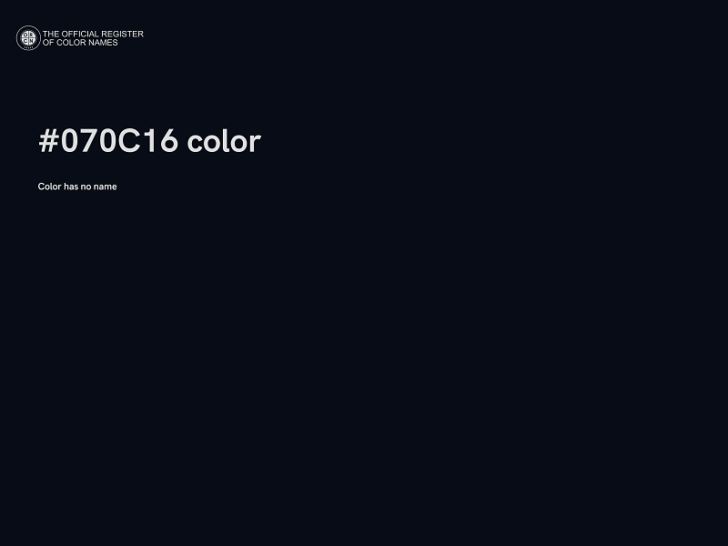 #070C16 color image