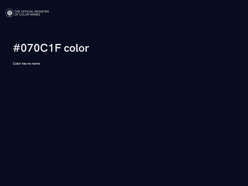 #070C1F color image