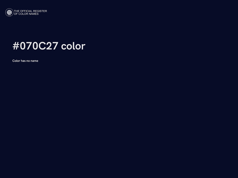#070C27 color image