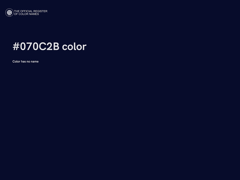 #070C2B color image