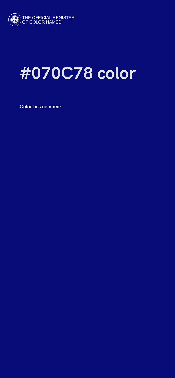 #070C78 color image