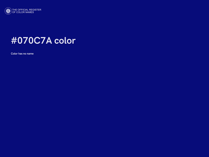 #070C7A color image