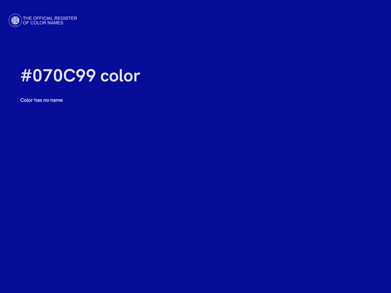 #070C99 color image