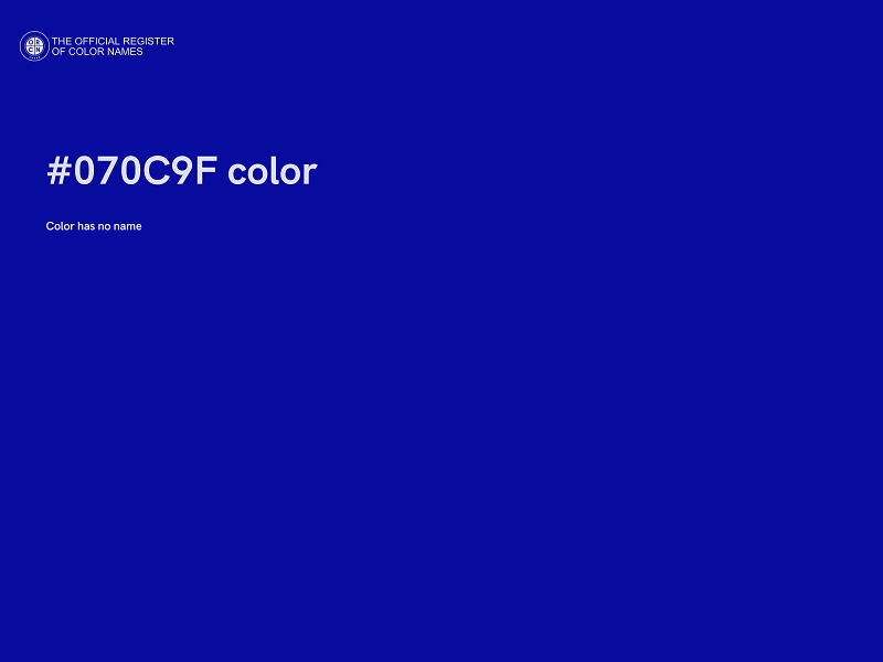 #070C9F color image