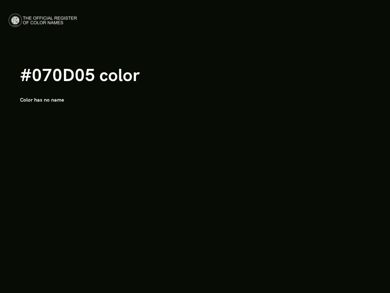 #070D05 color image