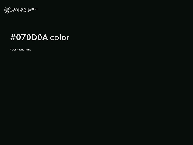 #070D0A color image