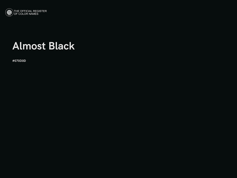 #070D0D - Almost Black color image