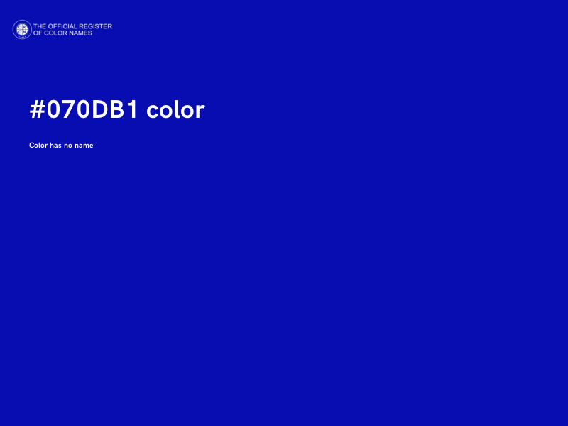 #070DB1 color image