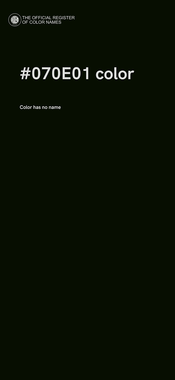 #070E01 color image