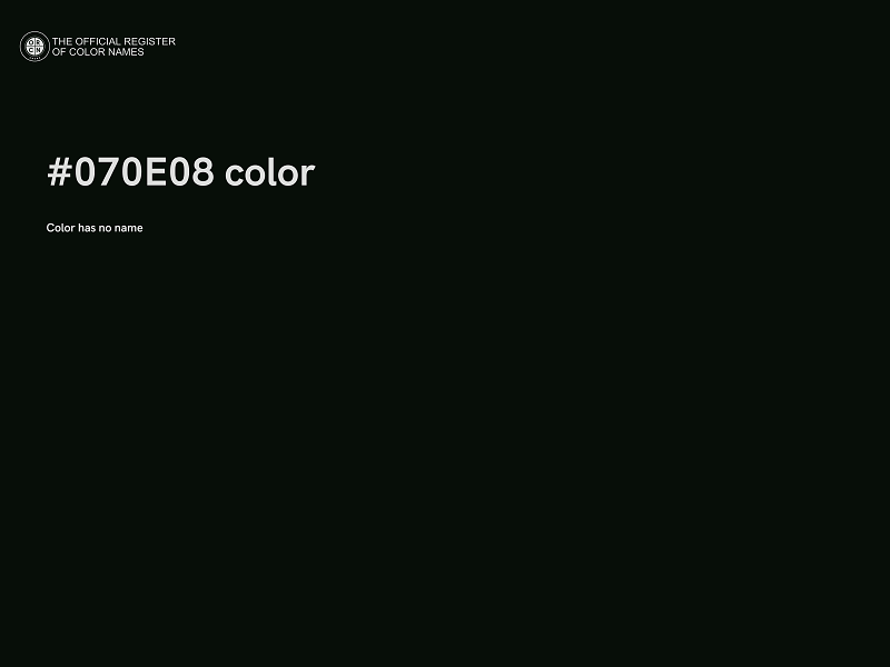 #070E08 color image