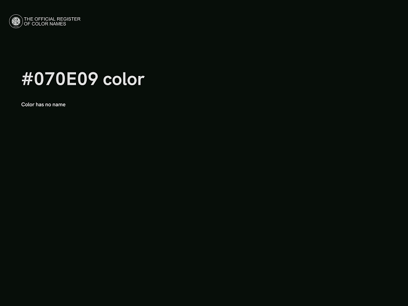 #070E09 color image