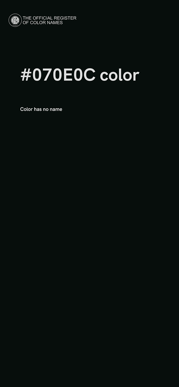 #070E0C color image