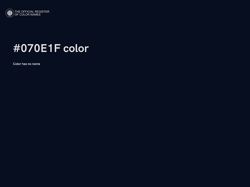 #070E1F color image