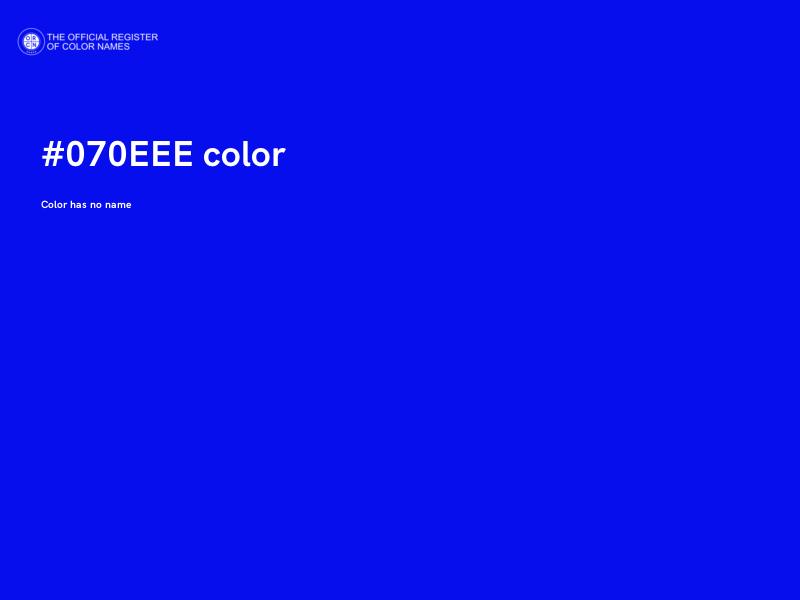 #070EEE color image