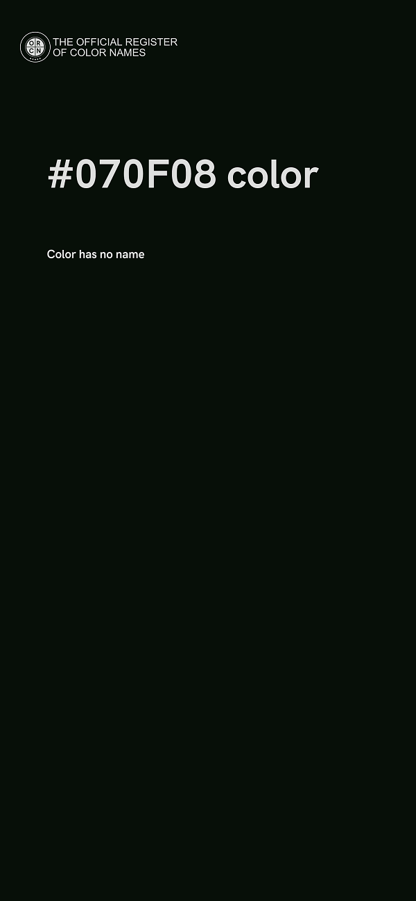 #070F08 color image