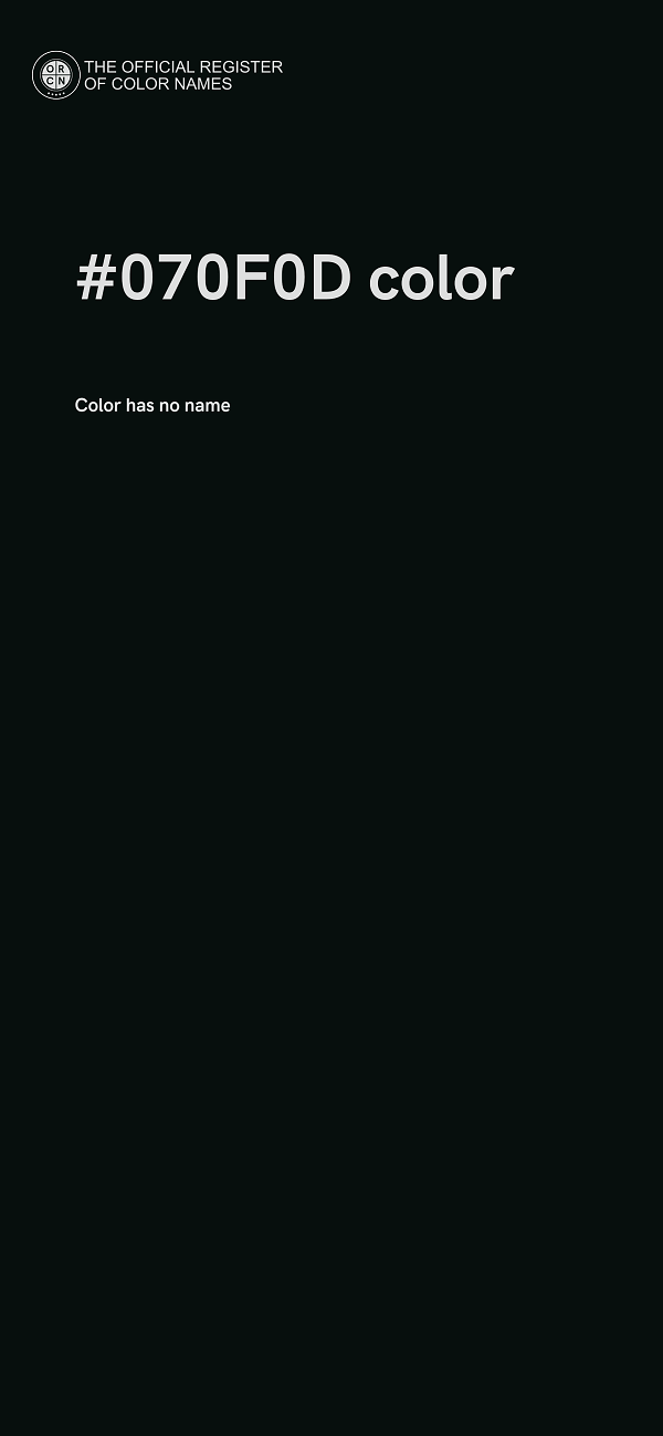 #070F0D color image