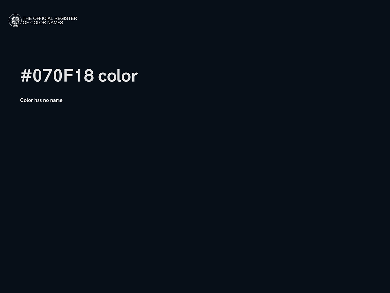 #070F18 color image