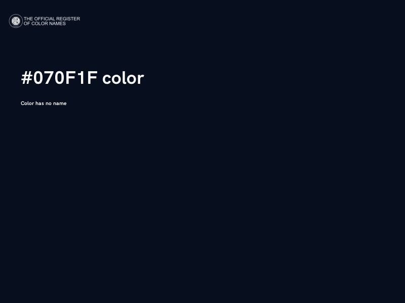 #070F1F color image