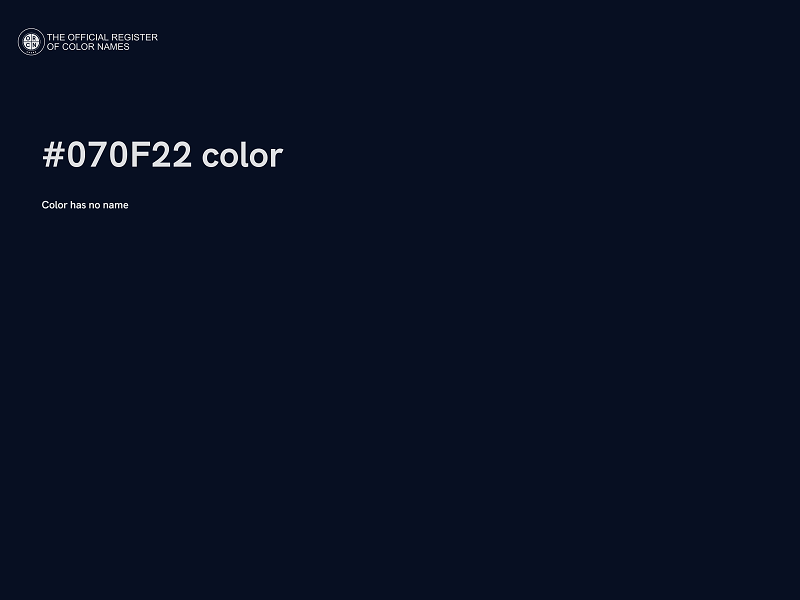 #070F22 color image