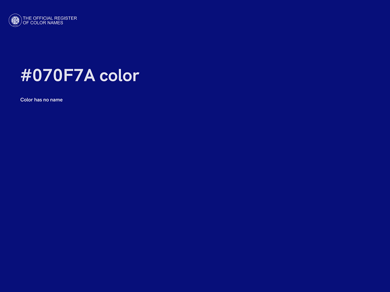 #070F7A color image