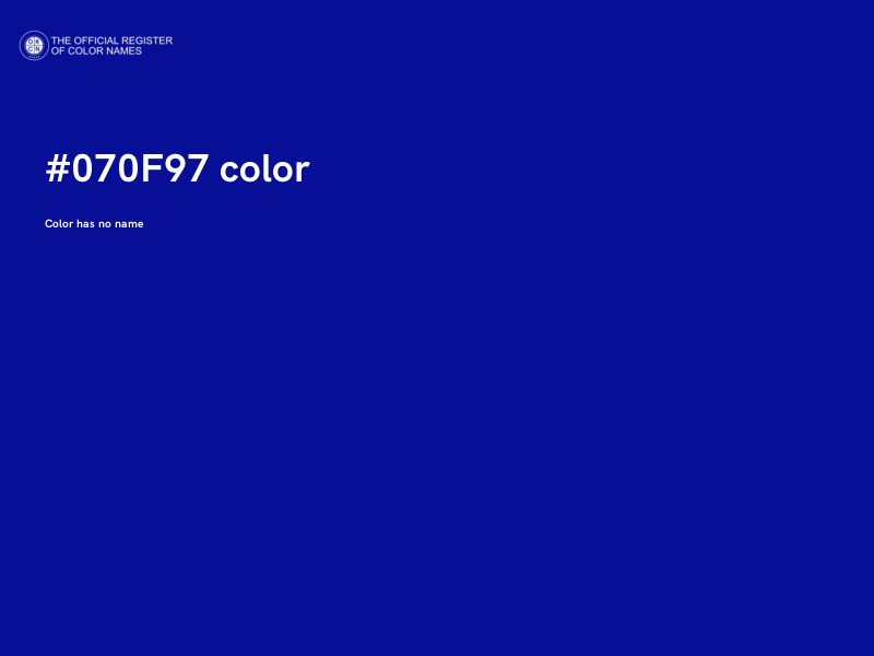 #070F97 color image