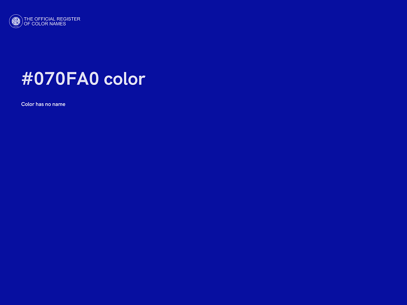 #070FA0 color image