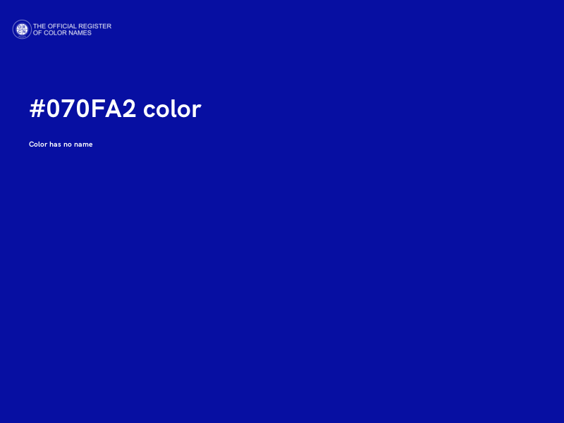 #070FA2 color image
