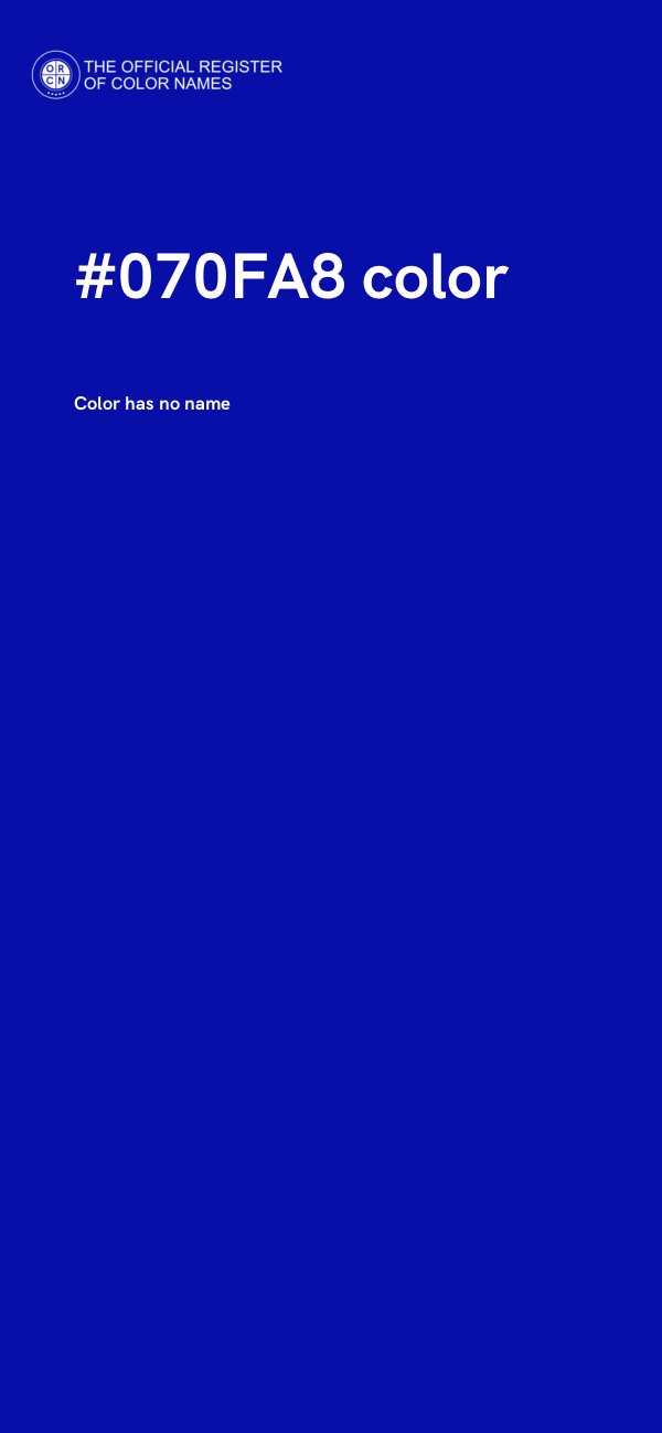 #070FA8 color image