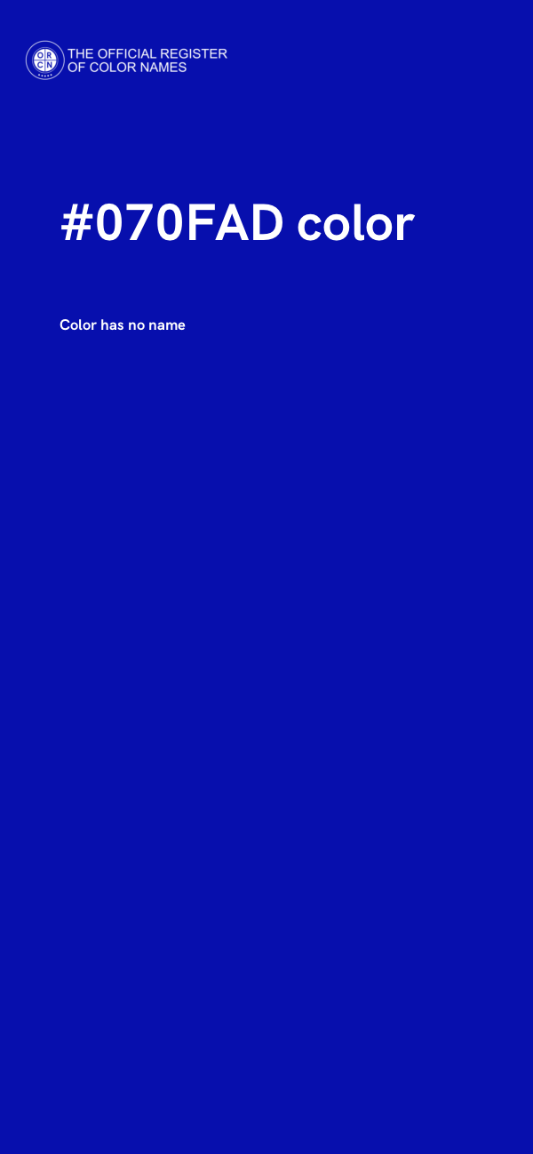#070FAD color image