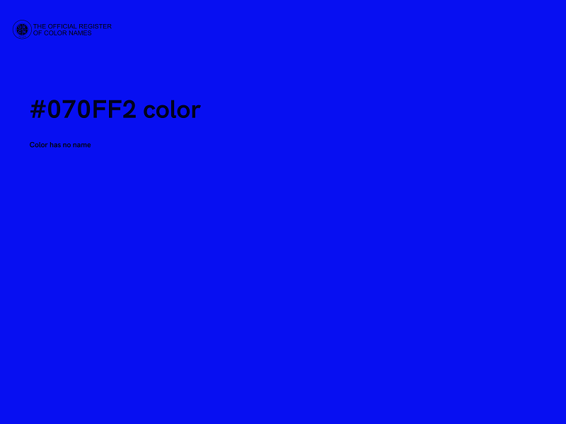 #070FF2 color image
