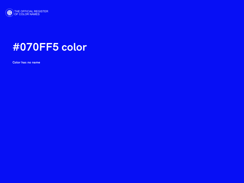 #070FF5 color image