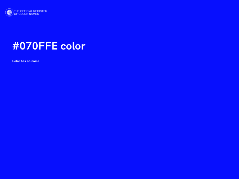 #070FFE color image