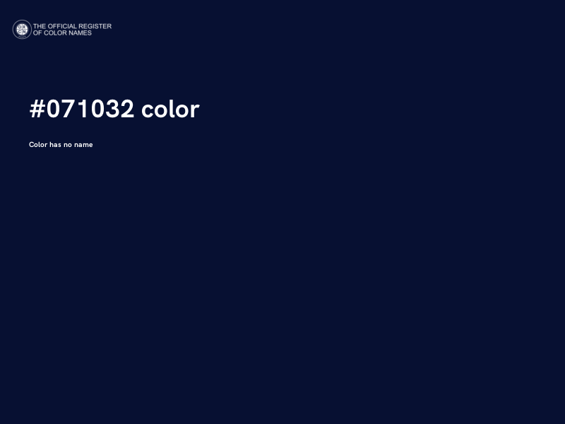 #071032 color image