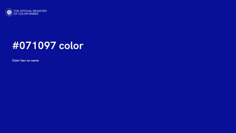 #071097 color image