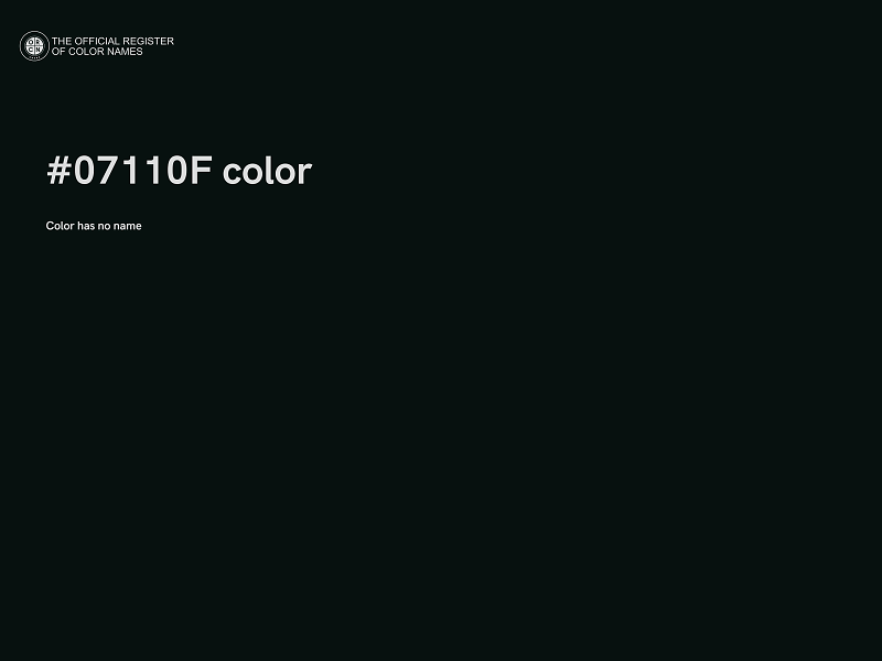 #07110F color image