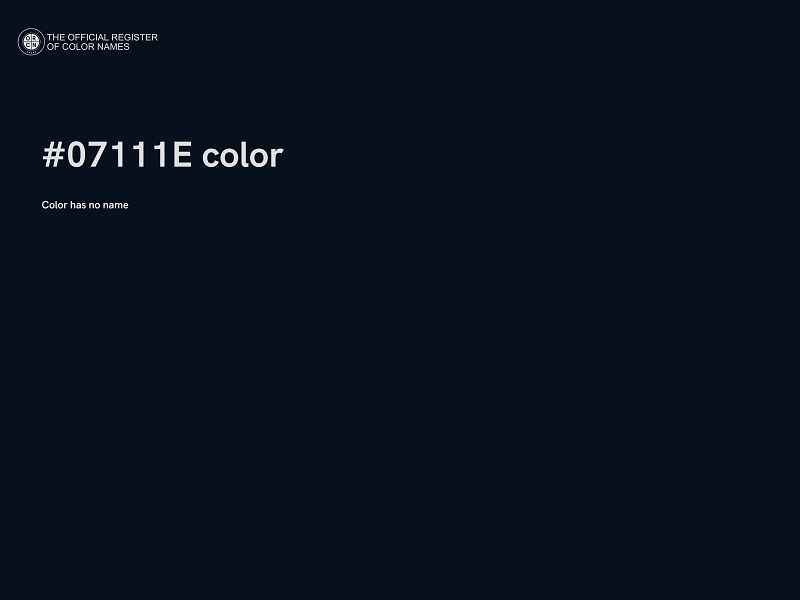 #07111E color image