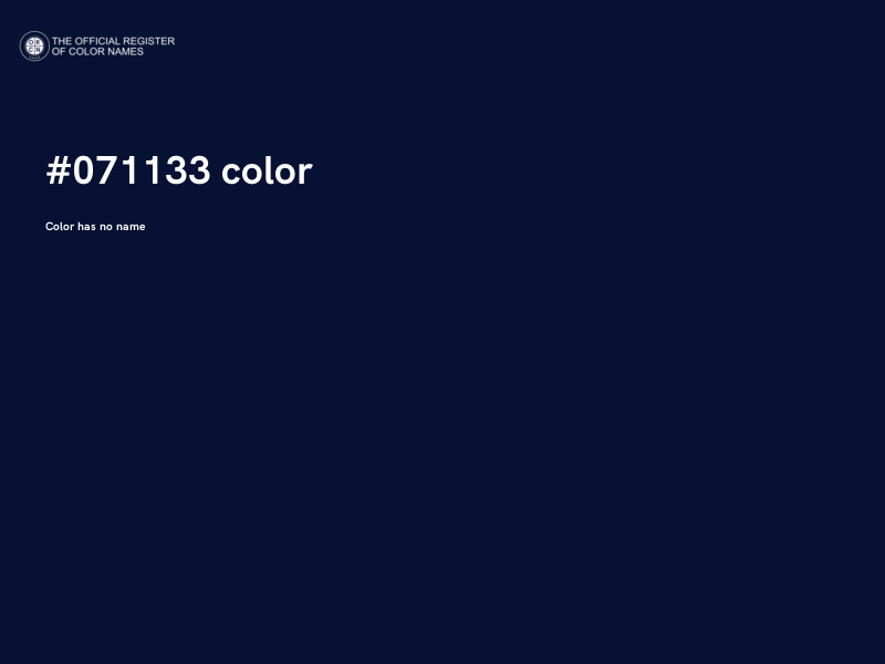 #071133 color image